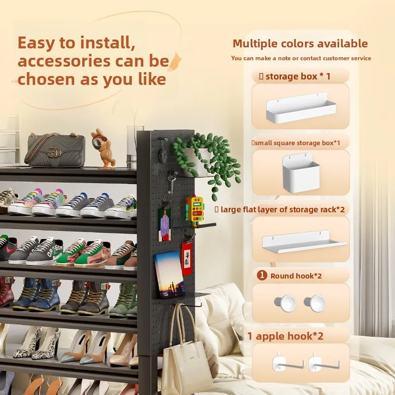 Hole Board Storage Rack Matching Hole Board Round Holes Metal Punching Holes Wall Entrance Door Hallway Hanging Board Storage