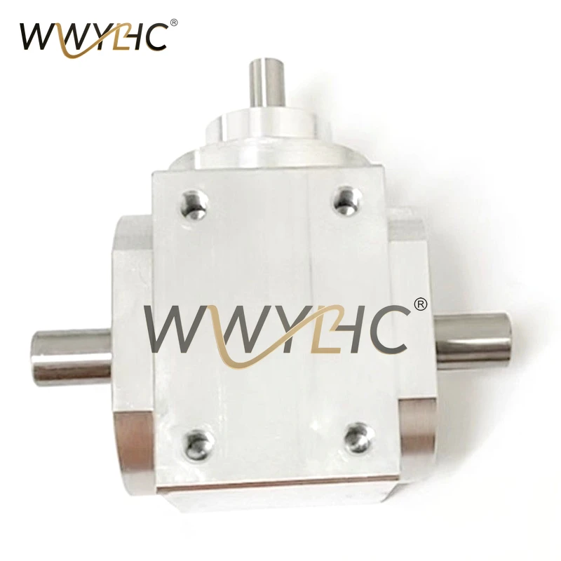Small Module 90 Degree Right Angle Drive Reversing 1:2 Gearbox Single Dual Triple Output Shaft