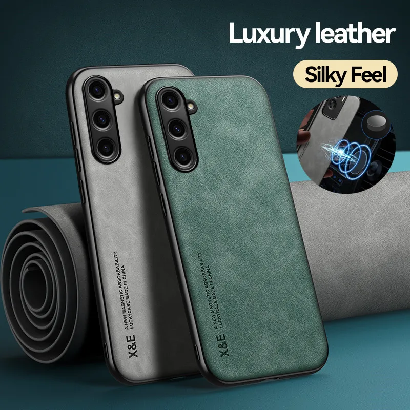 Magnetic Suede Leather Case For Samsung Galaxy A56 A36 A26 A24 A34 A54 M35 5G Protective Cover Shockproof Shell Coque Funda Capa