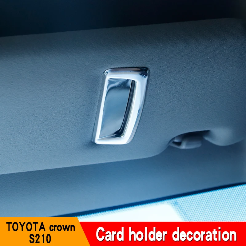 Suitable for refitting stainless steel interior of decorative frame of Toyota 210 series Crown business card holder.