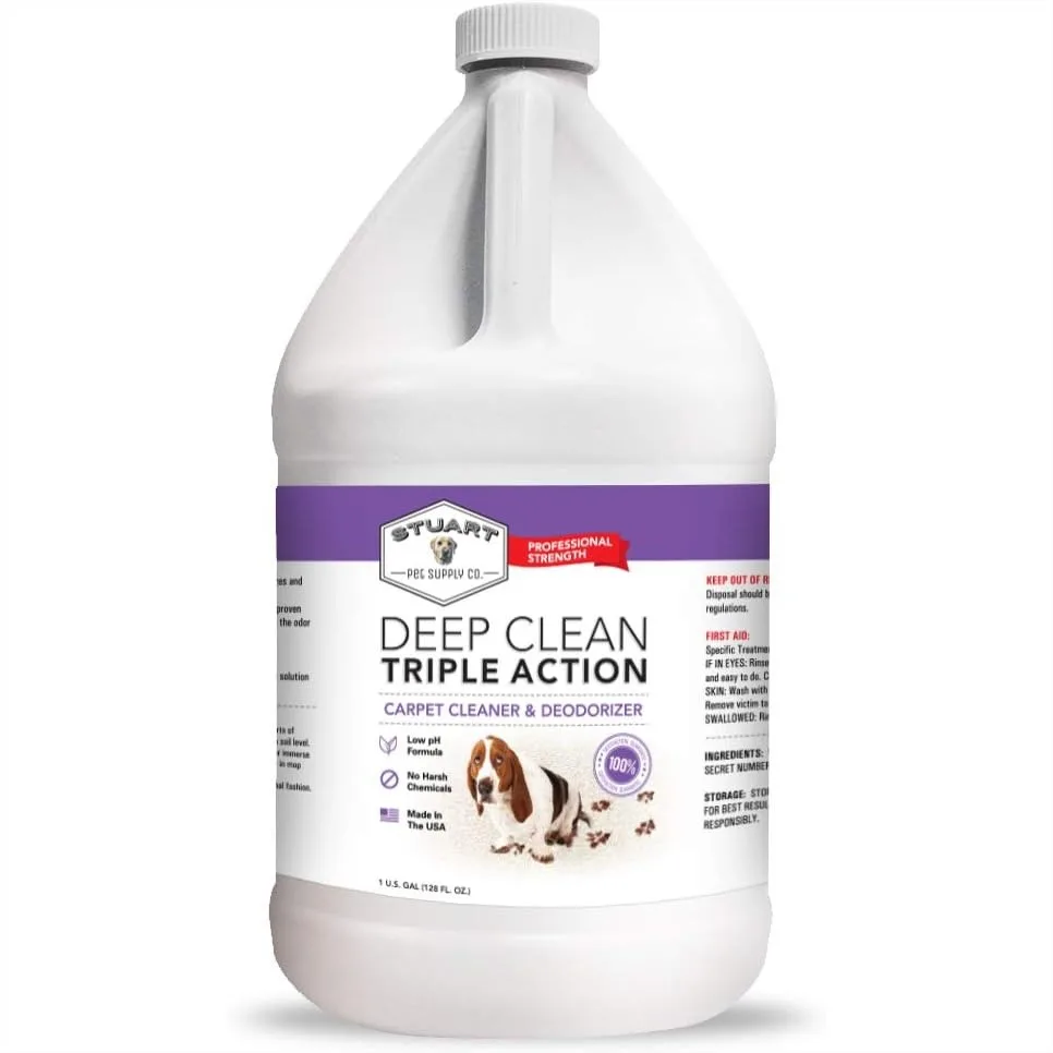 

Concentrated Carpet Cleaner & Deodorizer for Pet Odors, 128 fl oz Deep Clean Solution