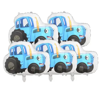 5 ks velkých obřích fóliových balónků s motivem traktoru, hliníkových fóliových balónků s motivem traktoru, dekorací na narozeninovou párty, potřebami, dárky 8 nejlepší prodej narozeninové dekorace s traktorem - №1