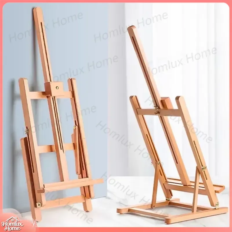 Wood Foldable Adjustable Sketch Stand with Sketchpad Multifunctional Desktop Art Easel for Drawing Painting Sketching Artists