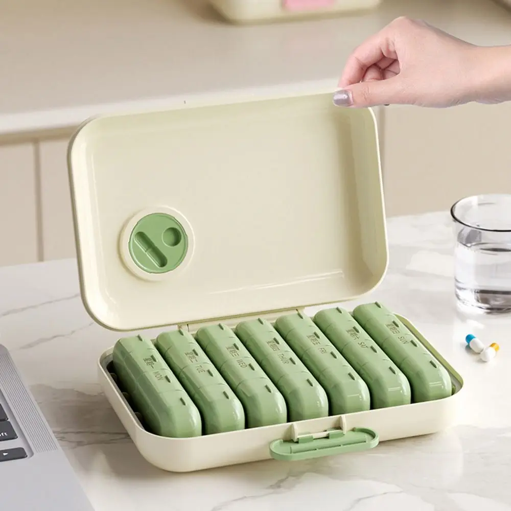 

Dust-proof 7-Day Pill Organizer 21/28 Grid Moisture-proof Weekly Pill Case Detachable Waterproof Daily Pill Box