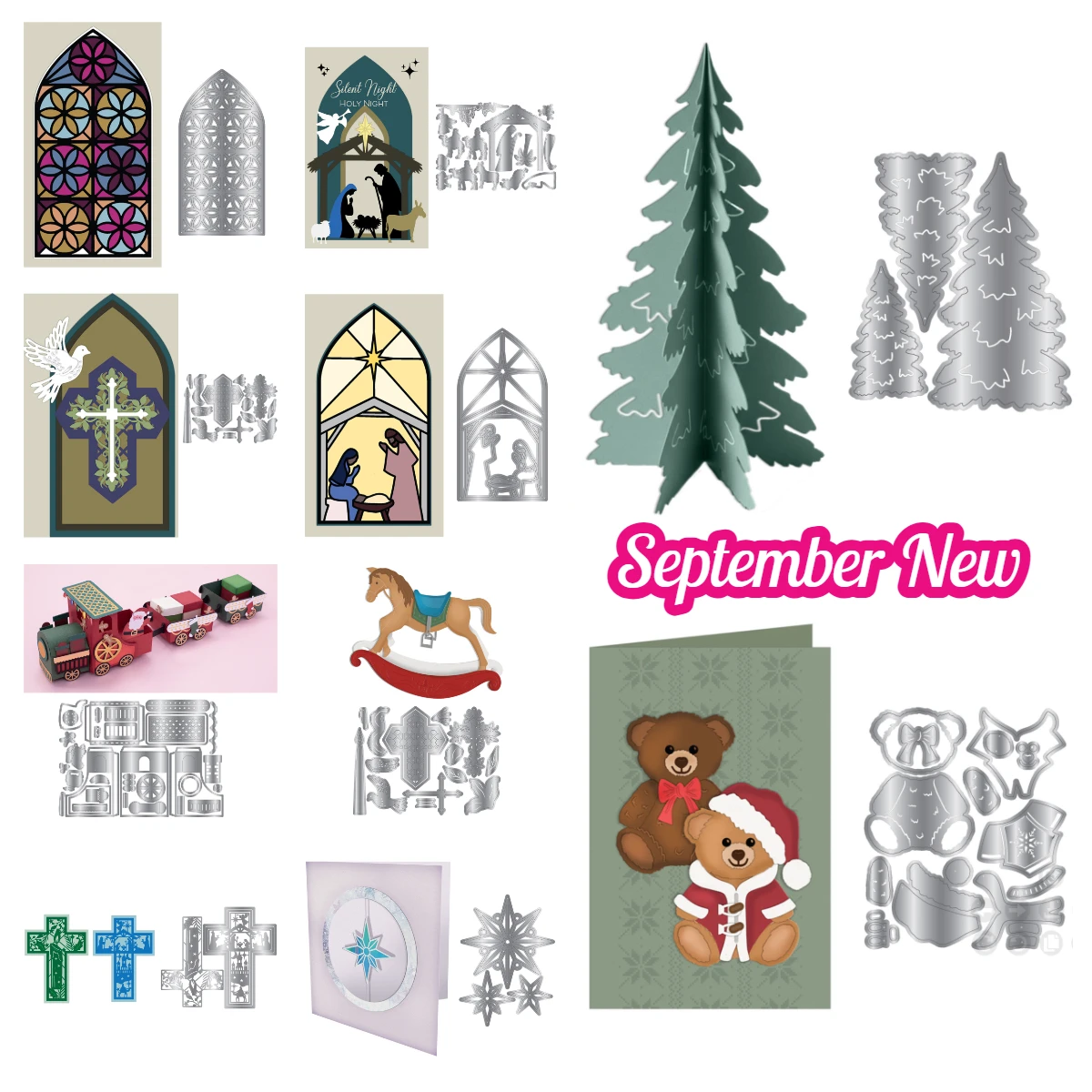 Nativity Scene Cross Metal Die Set Metal Cutting Dies Stencils for Scrapbooking Decorative Embossing Cut Die DIY Paper Cards