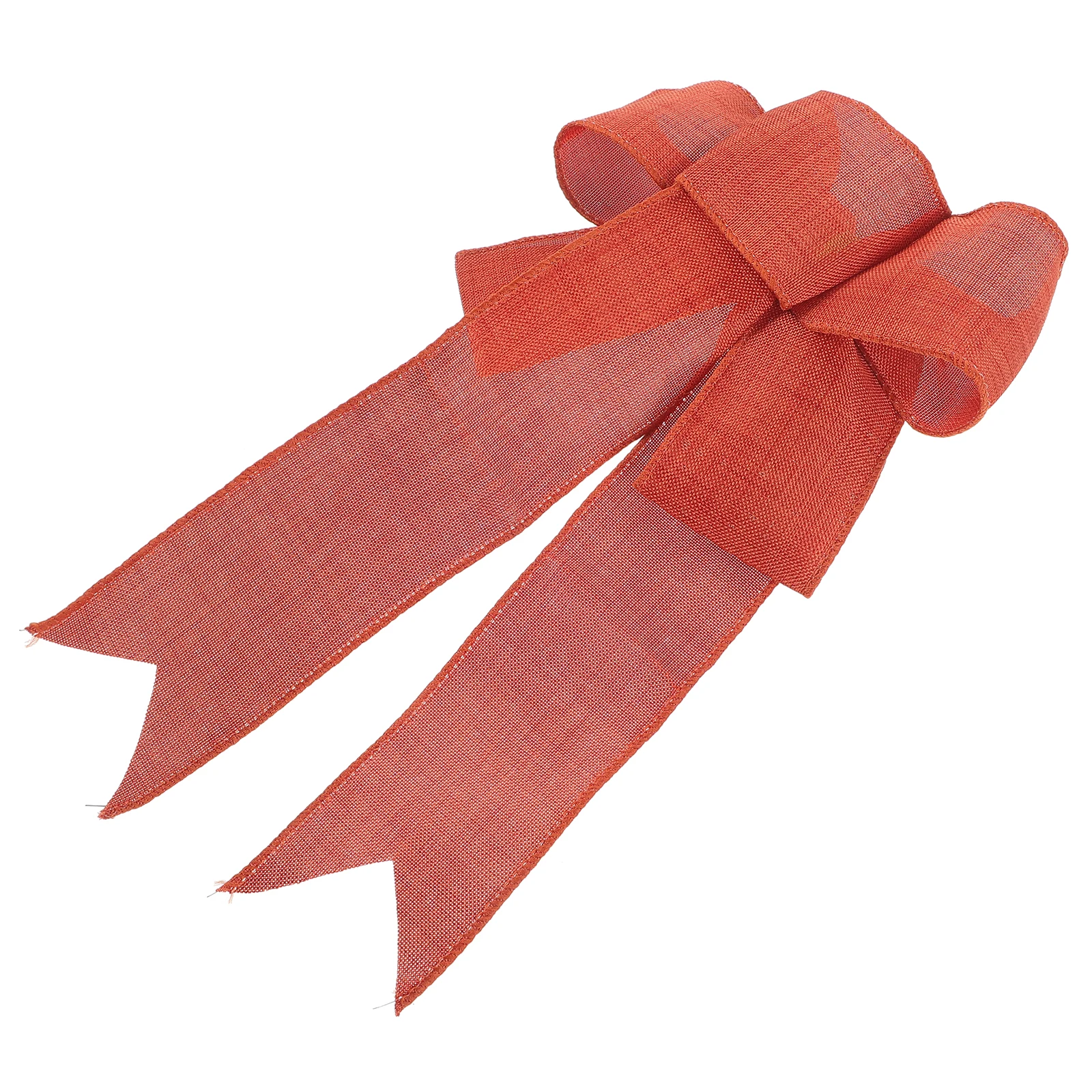 

Front Christmas Decoration Bow Red Tree Topper Outdoor Metallic Fabric for Wreath