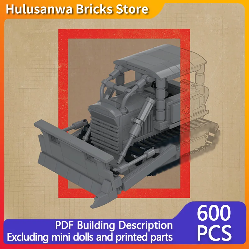 

Heavy Tracked Farming Plow Model MOC Building Bricks War Equipment Modular Technology Gifts Holiday Assemble Children Toys Suit