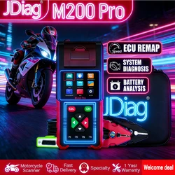 2026 NEW JDiag M200 Pro Motorcycle Diagnostic Tool Support ECU Remapping&programming Battery Tester Automotive Testing M200