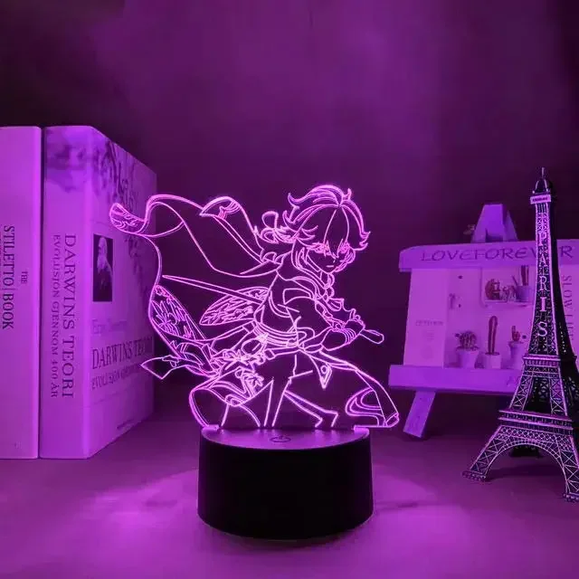 Veilleuse colorée Genshin Impact pour enfants, Raiden Shogun, décoration de chambre d'enfant, cadeau d'anniversaire, jouets d'anniversaire