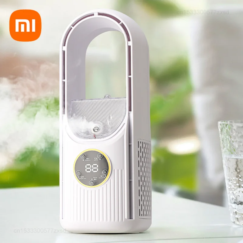 Xiaomi 3Life USB Desktop Spray Cooling Fan Safely No Fan Blade High Speed Motor Strong Wind Conditioner Fan with Colorful Lights