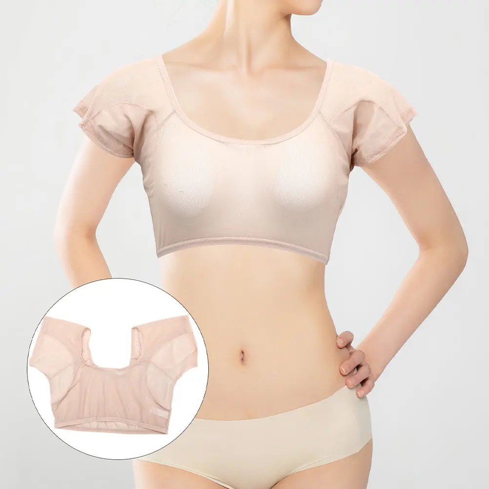 

Underarm Sweat Proof Vest Breathable Mesh Armpit Sweat Vest for Women Girls Ladies Comfortable Summer Sweatproof Shirt