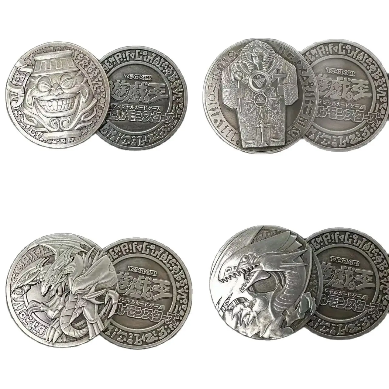 Yu-Gi-Oh OCG/TCG Dark Magician Girl/Blue-Eyed White Dragon/Exodia the Forbidden One Commemorative Metal Coins (Selfmade)