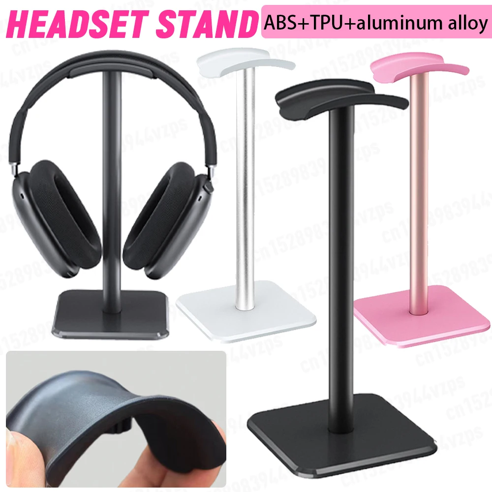 Universal Wall Mounted Headphone Stand Space Saving Holder Headset Display Rack Desktop Curved Hanger Hook for Gaming Headset