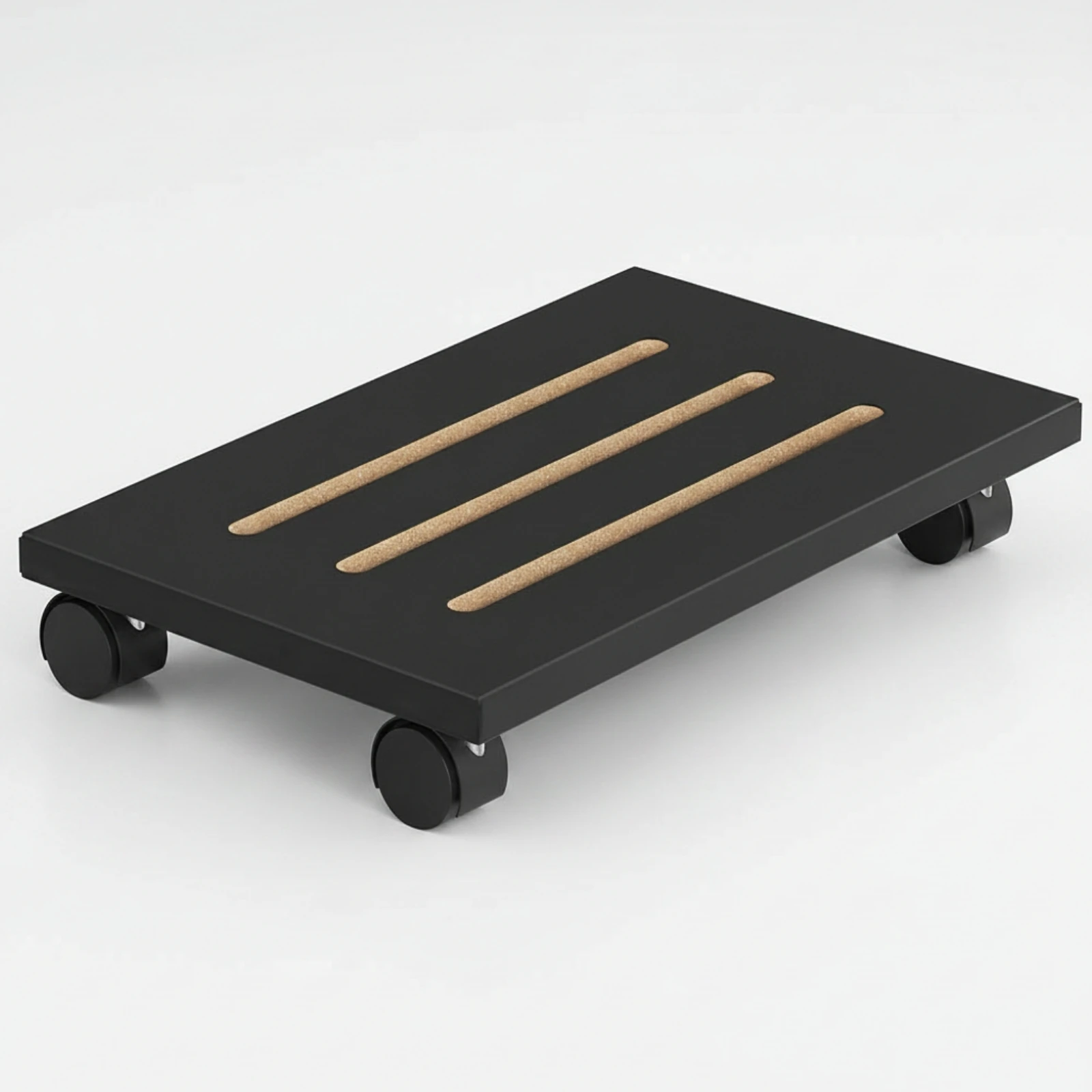 Wood Computer Structure Stand Long-Lasting Computer Structure Stand with Caster Wheels Non-Slip Heavy-Duty for Home Office