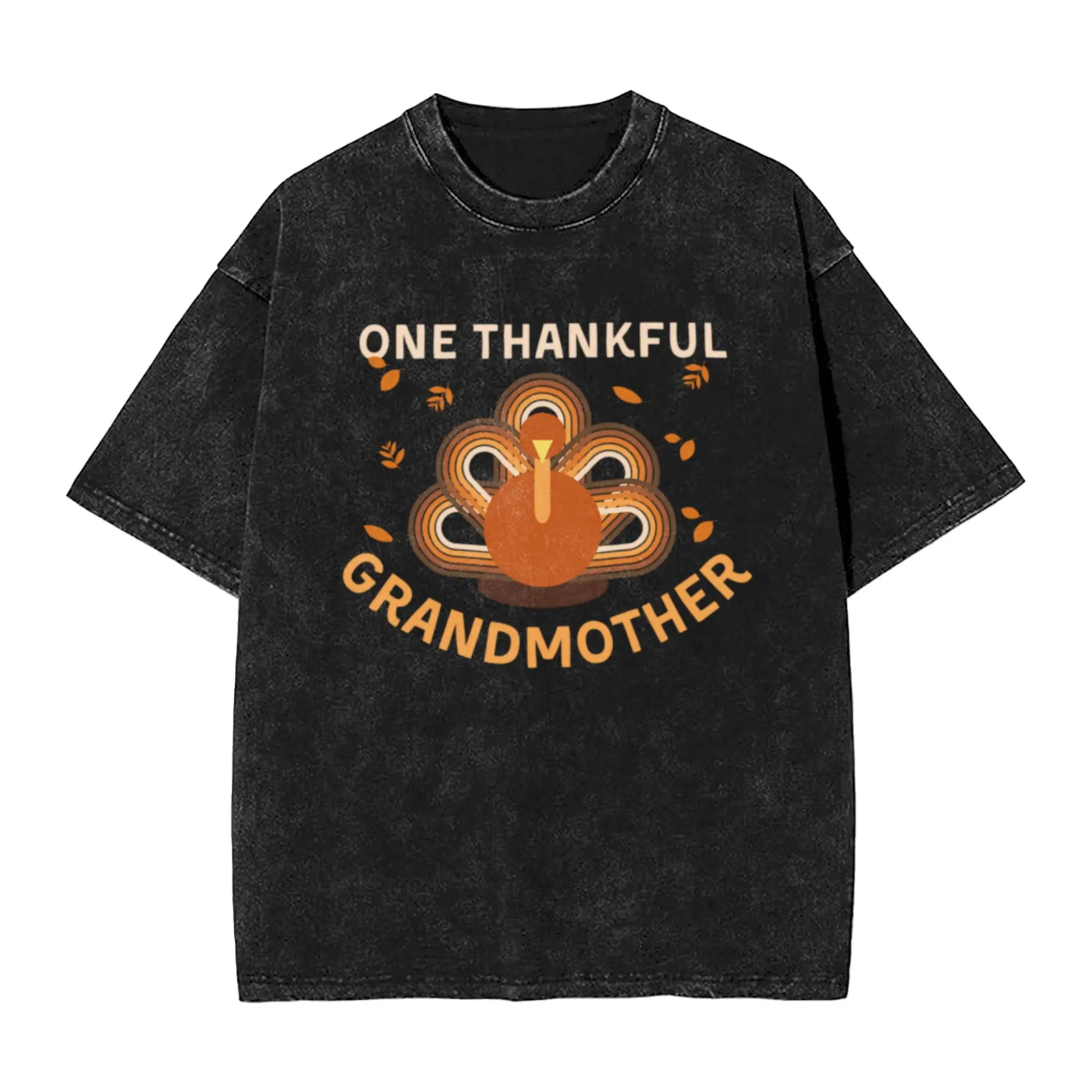 One thankful grandmother  Unique Chic A T-Shirt Oversized Short Sleeve Men's Women's Cotton Tees Tops