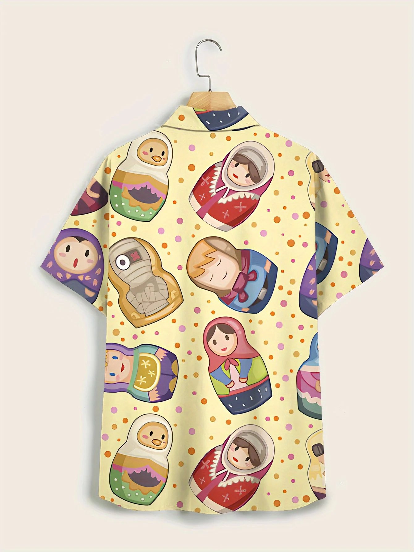 Cute and Funny Cartoon Flower Shirt, Small Yellow Duck, Niche Creative Design, Men's Loose Shirt, Summer Versatile Top