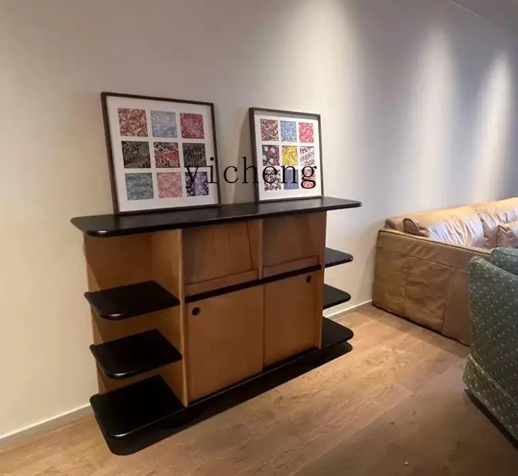 

TQH solid wood storage cabinet, porch cabinet, new shelves, household entry against the wall