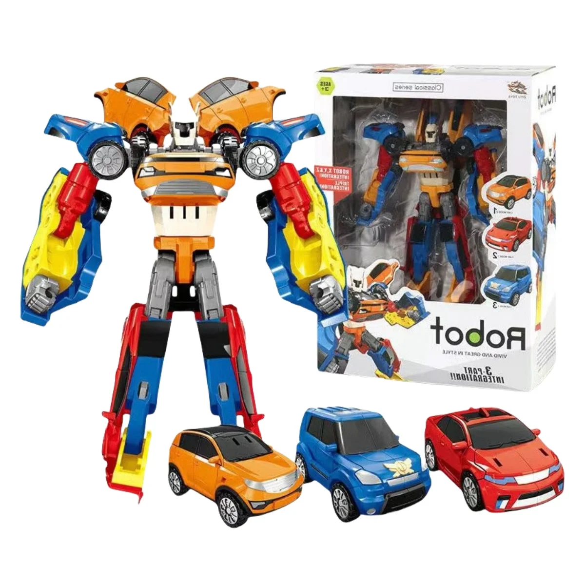 

3 In 1 Tobots Transformation Robot Korea Cartoon Brothers Anime Deformation Car Airplane Toys for Child Christmas Gift