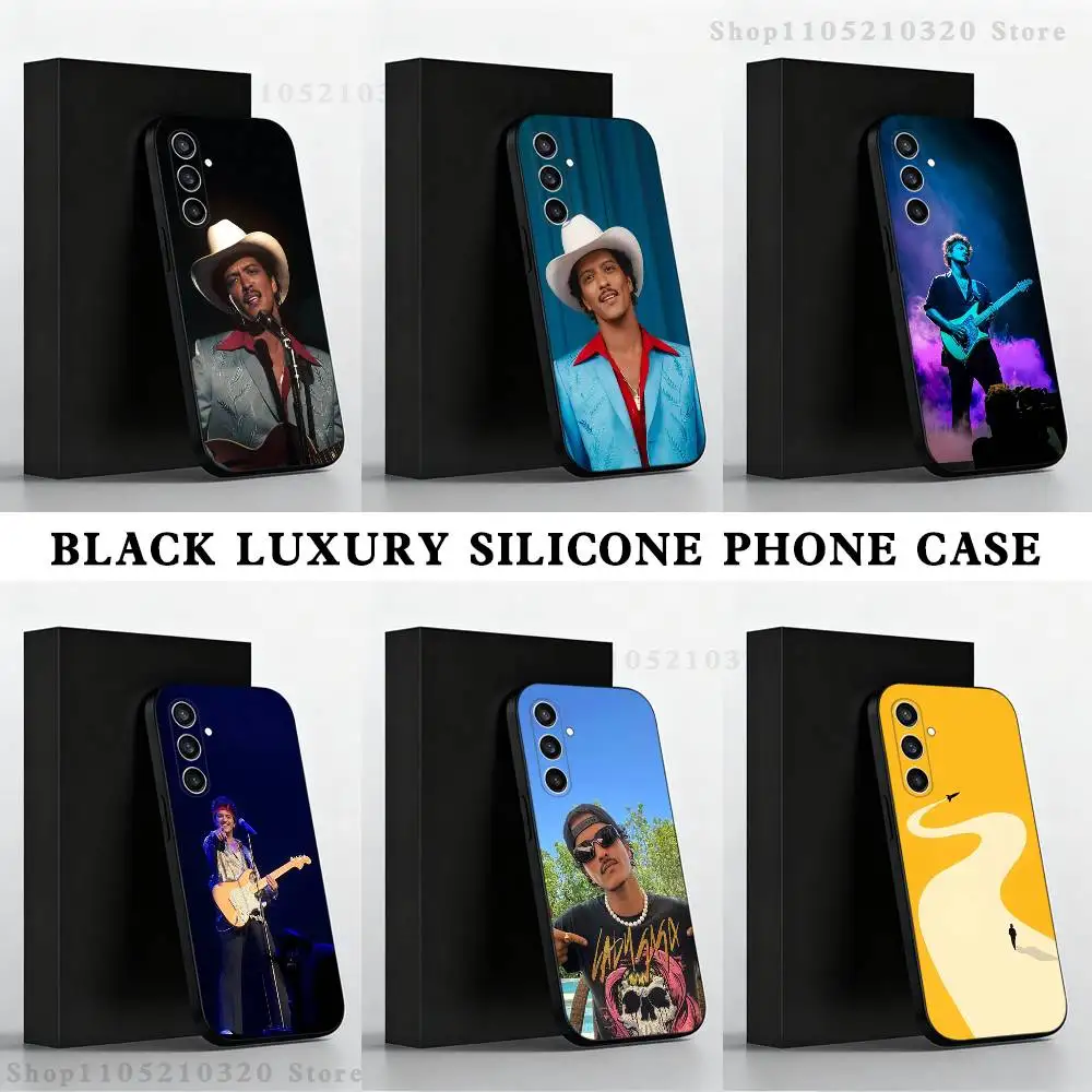

Singer B-Bruno M-Mars Phone Case For Samsung S25,S24,S21,S22,S23,S30,Ultra,S20,Plus,Fe,Lite,Note,10,9,5G Black Cover