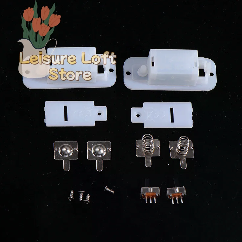 10-Set AG13/LR44 Battery Holder with On/Off Switch - 3V/4.5V Organizer Case for DIY Electronics (Batteries Not Included)