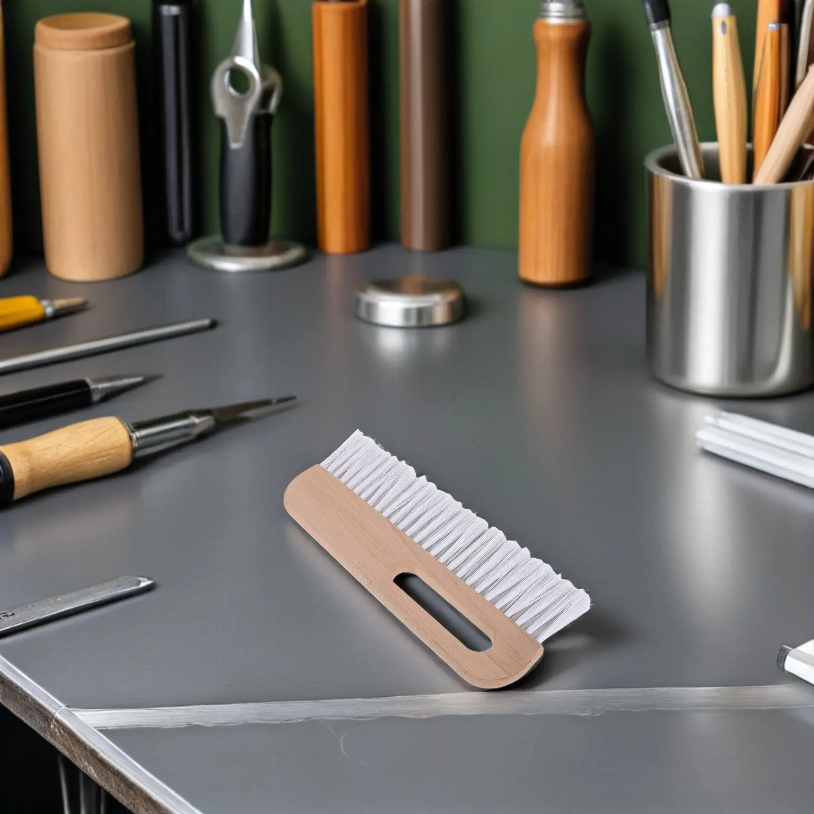 Wallcovering Brush Wood Handle Smoothing Tool Peel Stick Vinyl Wallpaper Soft Bristles Paste Brush Wallpaper Installation Tool