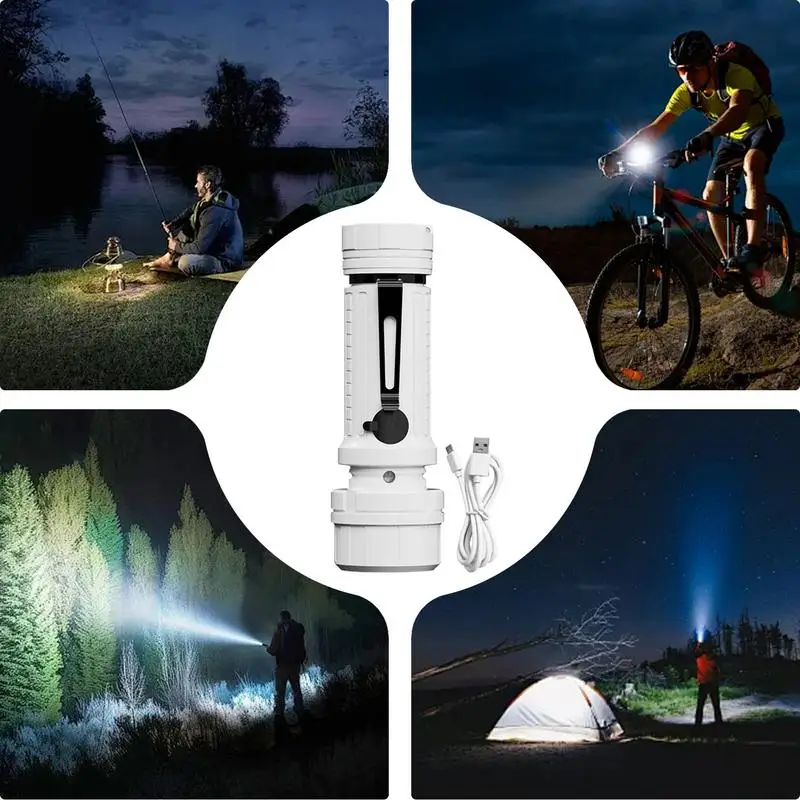 Multifunctional Rechargeable Flashlight Bright LED Flashlight Powerful Handheld Flash Light Multi-Functional Small Clip