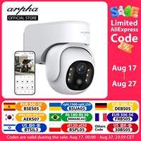 1/2PCS Arpha WIFI Security Camera Wired Outdoor/Indoor K15 8MP 4K High Resolution Camera Night Vision Two-way Audio Alexa&Google