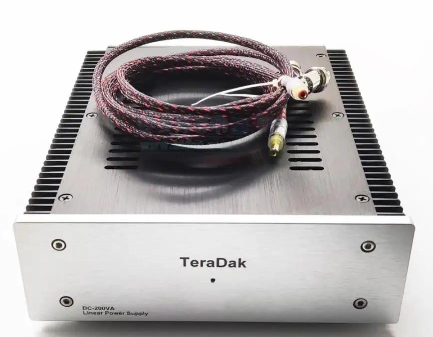 TeraDak 200W 3 groups output UK 7N Copper Red transformer 10F Farad Supercapacitor Stabilized Linear Power Supply Custom voltage