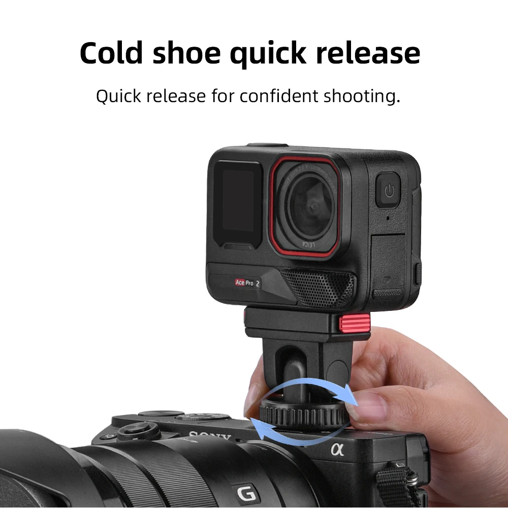 Flymile Magnetic Adapter for Insta360 X5/Ace Pro 2 Camera Accessories Quick-release Magnetic Base Tripod Extension Rods Mount