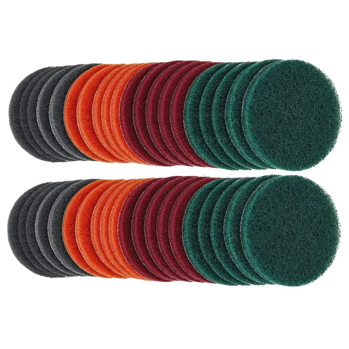 40 pçs 3 Polegada purificador esfregão reunindo almofadas de chinelo hoop & loop almofada de polimento para limpeza automotiva de móveis, remoção de ferrugem