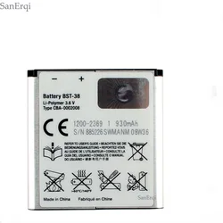 BST-38 Battery For Sony Ericsson W995 5 C510 C902 C90 W580I R306 W980 K770I K850 Z770i K770 Batterie Bateria 930mAh SanErqi