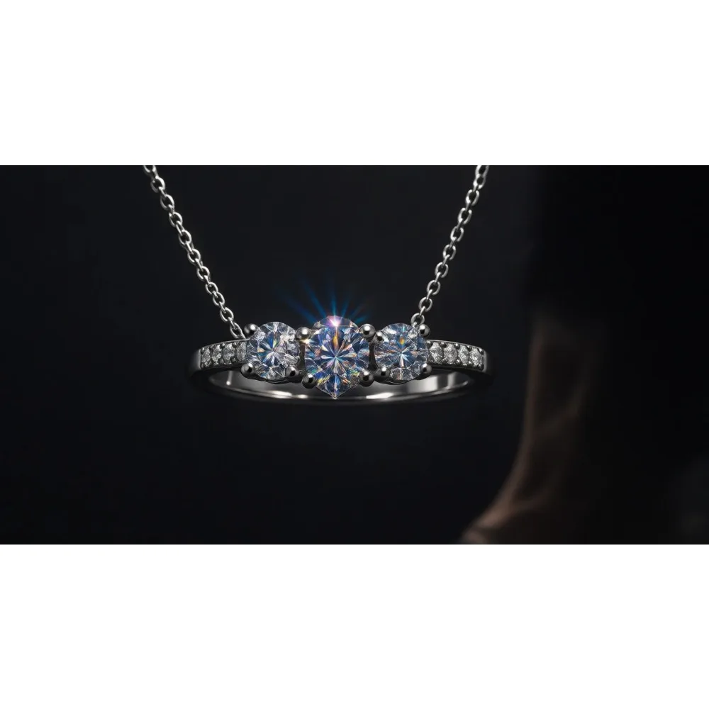 

Кольцо-солитер с круглым выращенным в лаборатории бриллиантом для женщин, цвет D, чистота VVS1, 4 крапана, огранка «нож», позолота 18K