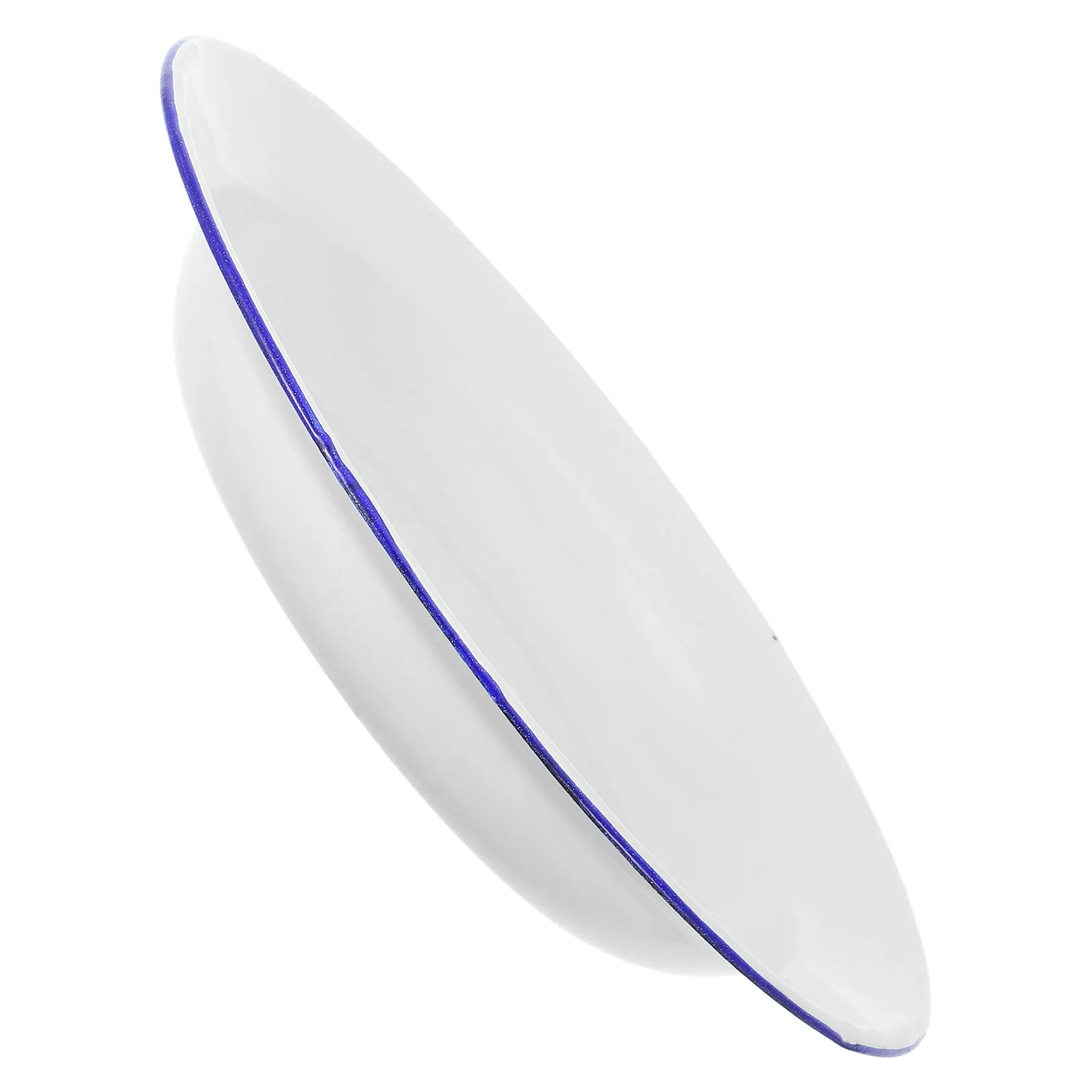 

Enamel Dinner Plate 26cm White Practical Fruit Salad Bone Snack Soup Plates Stackable Kitchen Dishes