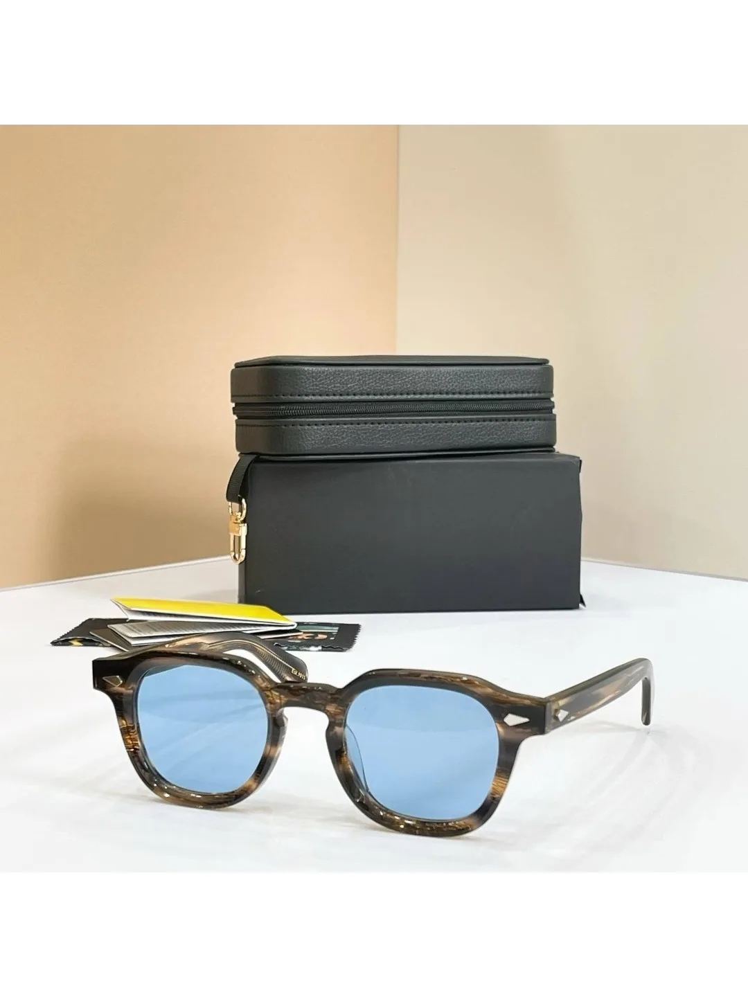 Luxuriöse Neue Mode-Trend Vintage Sonnenbrille DOLT Massives Dickes Acetat UV400 Polarisiert Retro Polygon-Stil Unisex A+ Höchste Qualität