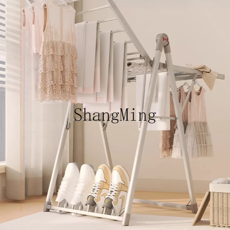 

ZYY household folding drying hanger floor-to-ceiling balcony laundry dryer heating