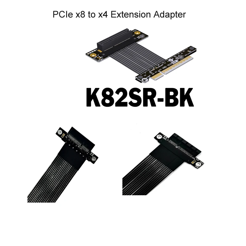 

128Gbps PCIe x8 to x4 Extension Adapter Supports Network Cards Hard Drives USB Cards PCIe 5.0 x4 Gen5 Full-Speed Transfer Cable