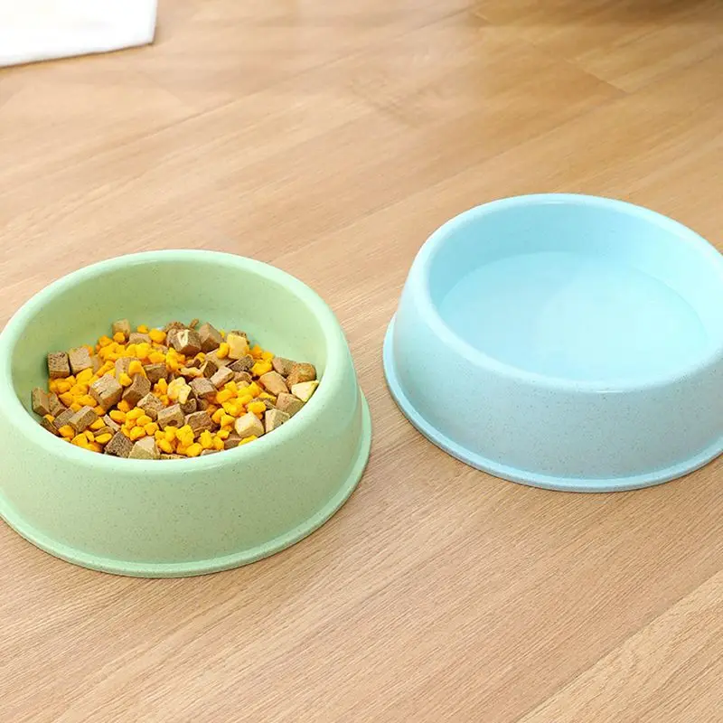 Pet Cat Food Bowl BPA-free Plastic Cat Water Feeding Bowl Durable Thicken Plastic Wheat Stalk Feeder Bowls For Small Medium Dogs