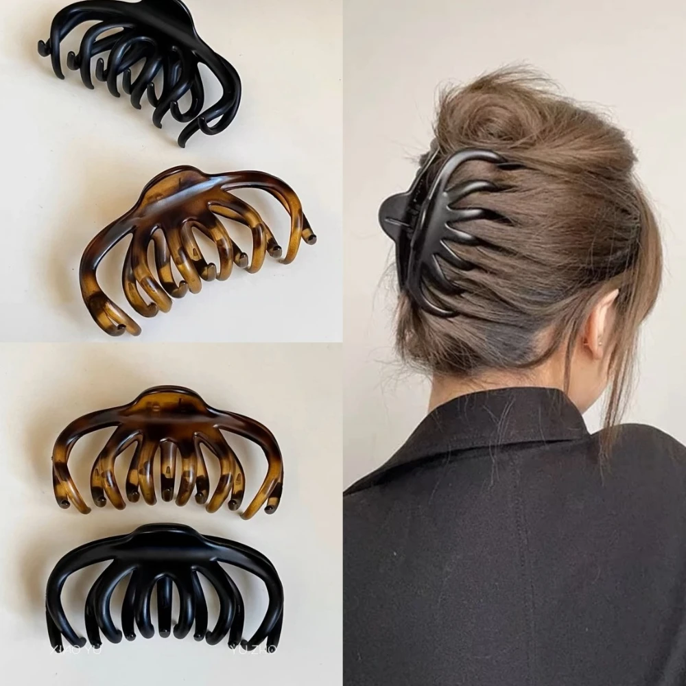 

Korean Style Large Hair Claw Acrylic Elegant Ponytail Hairpin Barrettes Hair Crab Clip for Women Girls Headwear Hair Accessories