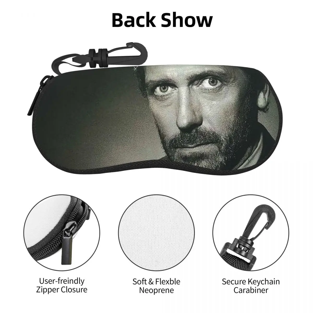 ドクター・グレゴリー・ハウス・トゥモローランド シェルメガネケース ポータブルサングラスボックス 女性 男性 ソフト眼鏡バッグポーチ