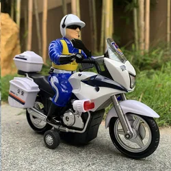 1:12 City Patrol Police Motorcycle Model Simulation Toy Alloy Motorcycle Car Model With Sound and Light Collection Kids Toy Gift