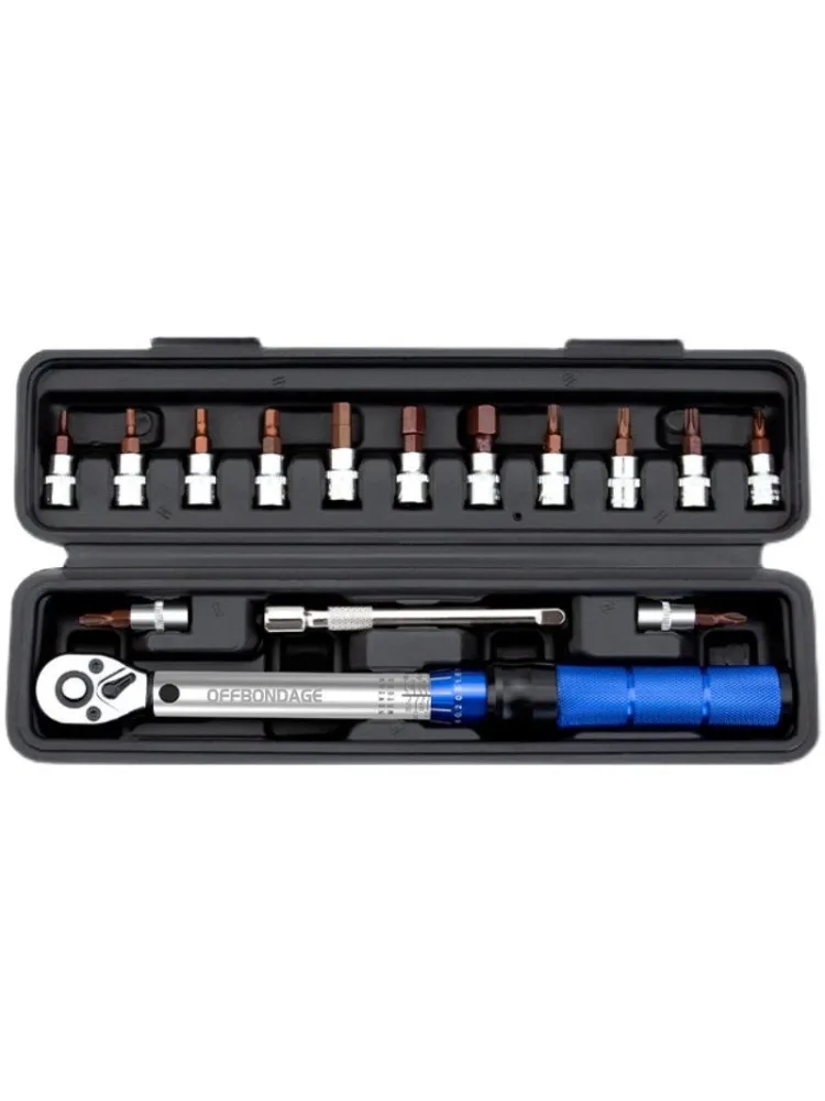 AliExpress NONE  OFFBONDAGE Bike Torque Wrench Set 15Pcs 1/4" 2-24Nm Dual Direction Bike Allen Key Tool Socket Spanner Pro Motorcycle Repair Kit