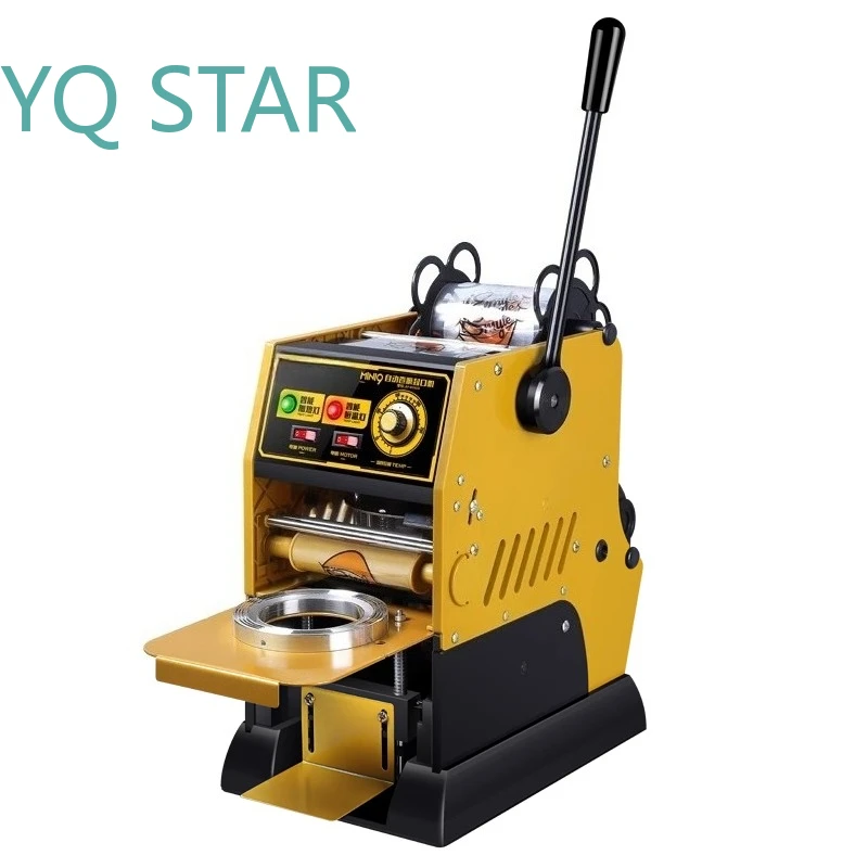 Automatic Cup Sealer Machine for 220V Manual Paper Plastic Sealing Film Rolling Coffee Juice Milk Tea Shop Commercial Use
