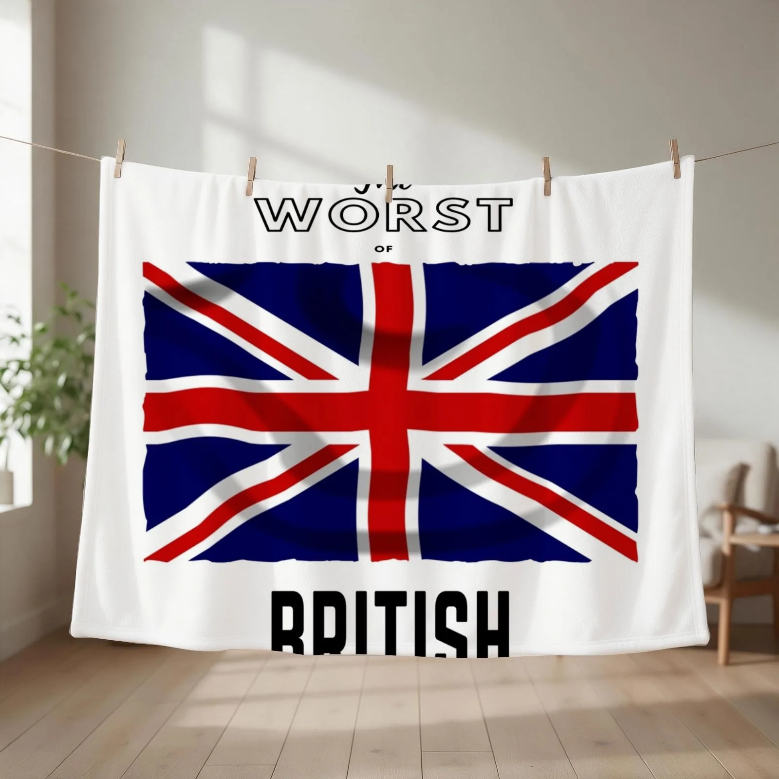 The Worst Of British Throw Blanket couch cozy soft plush fuzzy picnic outdoor blanket
