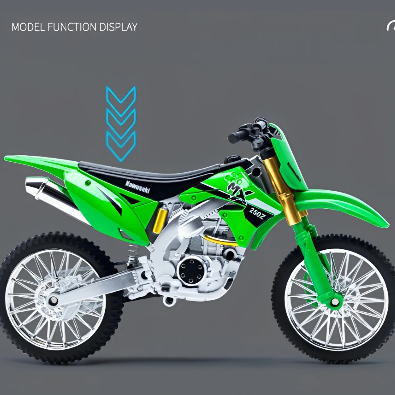 1:10 KX450 سبيكة دراجة نارية رياضية نموذج دييكاست المعادن شارع الطريق Crosscountry سباق نموذج دراجة نارية محاكاة لعبة أطفال هدية #6
