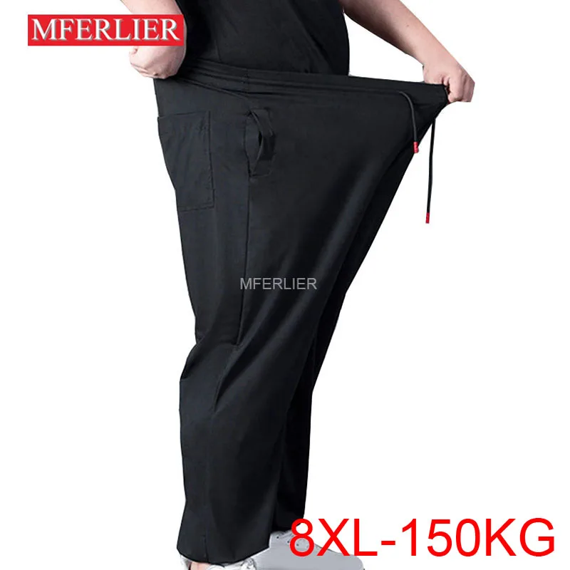 

Summer Oversize Pants 8XL 150kg 6XL 7XL Thin Style Men Long Pants