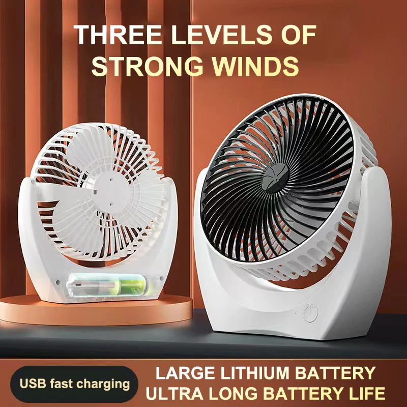سطح المكتب مروحة كهربائية صغيرة ومحمولة مكتب المنزل التعلم في الهواء الطلق التخييم مكتب عمل USB شحن 2 سرعة التبريد قابل للتعديل