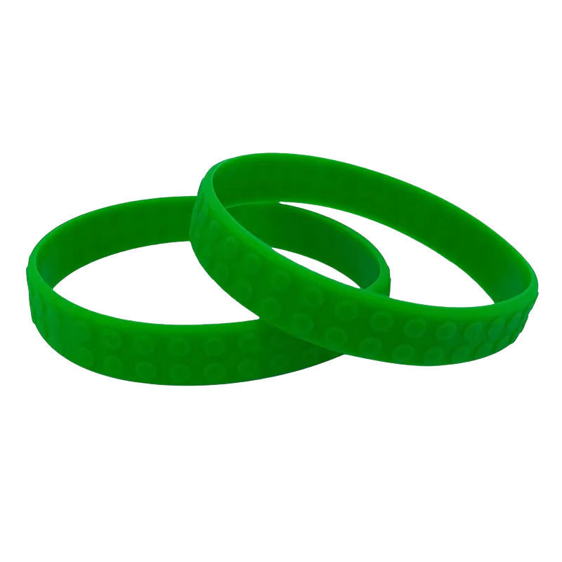 20pcs Fun Party Wristband Embossed Block Party Silicone Bracelet Building Block Bracelet Party Gift