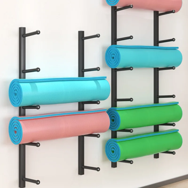 Wall Mounted Yoga Mat Storage Rack, Home Organizer, Multi-layer Basketball Rack, Simple and Convenient Decoration