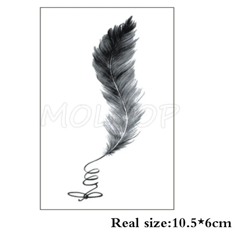 Tattoo sticker feather element pattern symbol Waterproof Temporary fake tatoo water transfer tatto for Girl Women Men kid