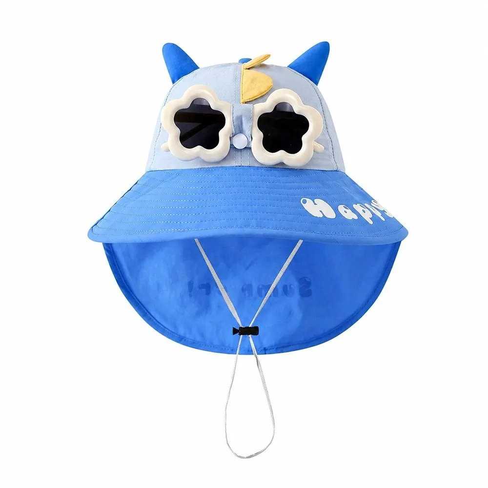

Fashion Removable Sunglass Baby Wide Brim Hat Neck Protection Quick Dry Sun Hat Breathable Fishing Cap for Kids